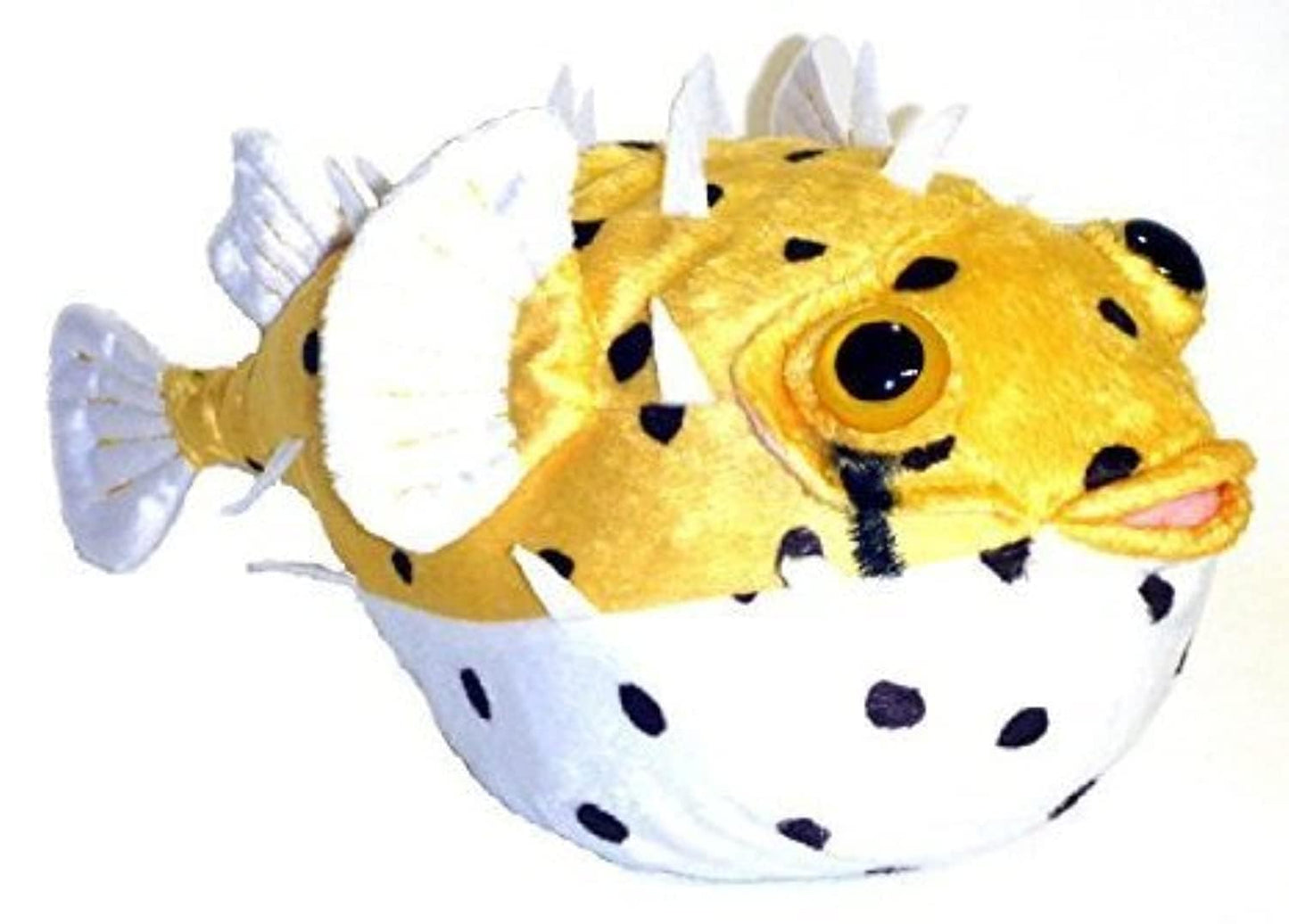 Adore Plush Company 12" Fugu The Porcupine Pufferfish Plush Toy - Yellow Soft Fabric