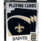 Masterpieces - Nfl Playing Cards, Officially Licensed New Orleans Saints Football Deck, Family Games For Adults And Kids, Standa