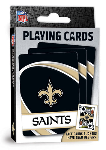 Masterpieces - Nfl Playing Cards, Officially Licensed New Orleans Saints Football Deck, Family Games For Adults And Kids, Standa