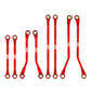 INJORA High Clearance Links Set - CNC Aluminium Chassis Link for TRX4M High Trail K10 F150 Upgrade 1/18 RC Crawler(Red)