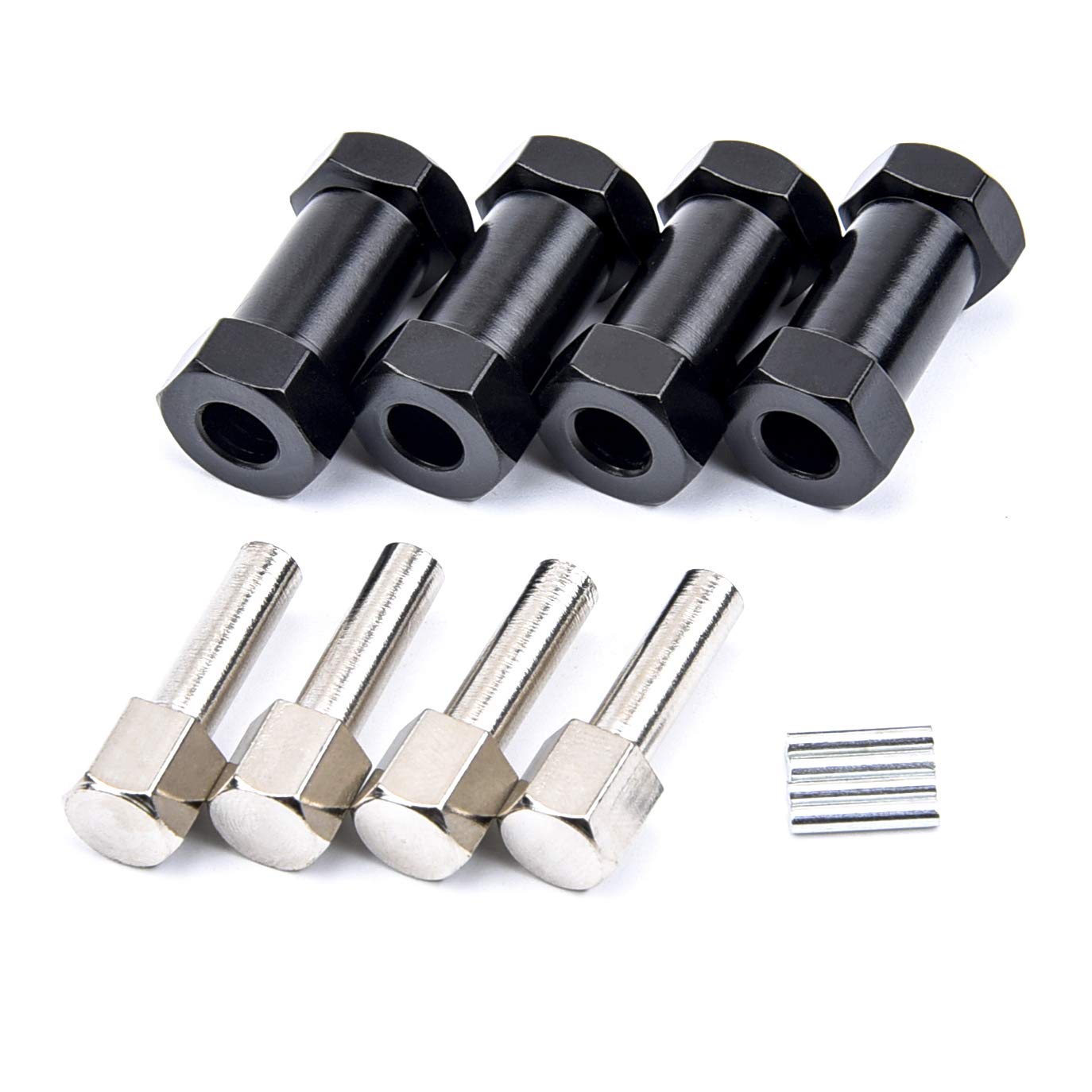 Readytosky 12mm Wheel Hub Hex Spacer 25mm Offset Extension Drive Adapter for 1/10 Traxxas Rustler Axial SCX10 ii Wraith Gen7 Gen