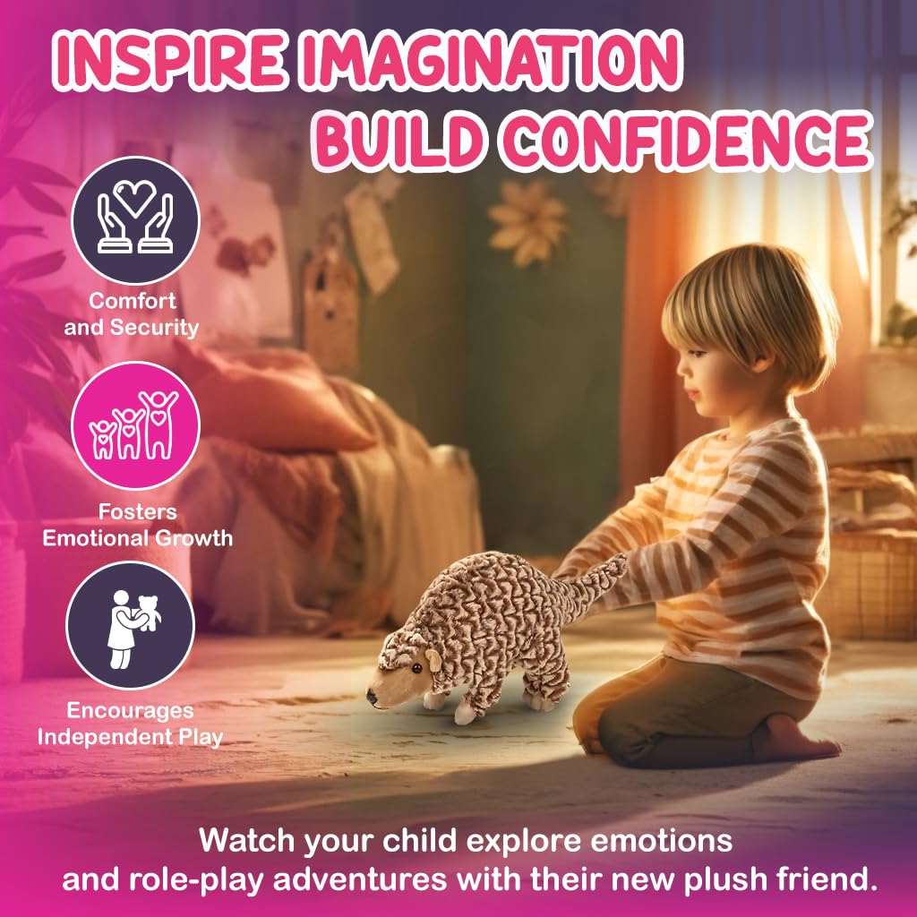 Forest & Twelfth 12'' Stuffed Pangolin Plush, Heirloom Collection Stuffed Animal, Premium Materials, Best Gift For Kids Age 3+,