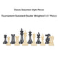 Conqueror Tournament Travel Chess Set 18''x18'' Foldable Silicone Chess Board / 3.5'' King Height Plastic Double Weighted Classic Staunton (Black and White Chessboard)