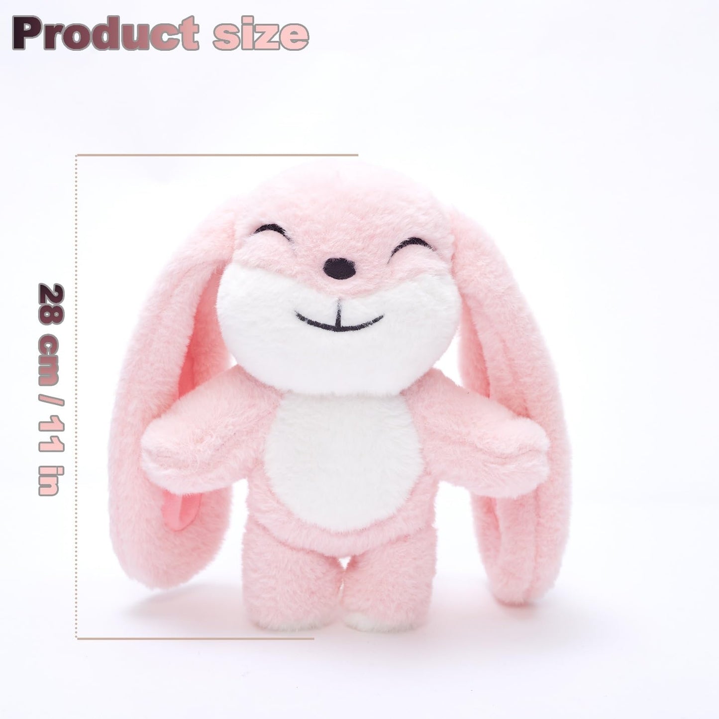 Bunny Plush Toy Stuffed Animal Funny Rotating Head Rabbit Plush Pillows Toy Cute Sensory Soft Stuffed Animals Doll That Show You