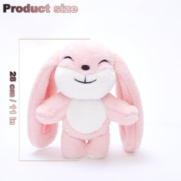 Bunny Plush Toy Stuffed Animal Funny Rotating Head Rabbit Plush Pillows Toy Cute Sensory Soft Stuffed Animals Doll That Show You