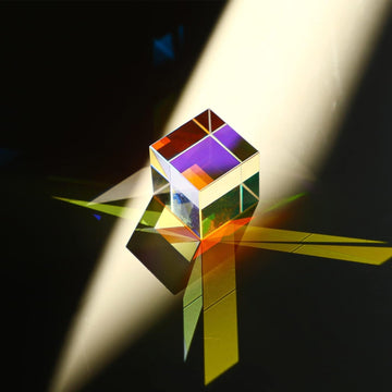 Hdcrystalgifts Mini K9 Crystal Glass Prism Cube,Optical Glass Rgb Dispersion Prism X-Cube For Physics Teaching Art Decor Photography Props,15 * 15 * 15Mm