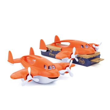 Green Toys Fire Plane - Pretend Play, Motor Skills, Kids Bath Toy Vehicle. No Bpa, Phthalates, Pvc. Dishwasher Safe, Recycled Plastic, Made In Usa.