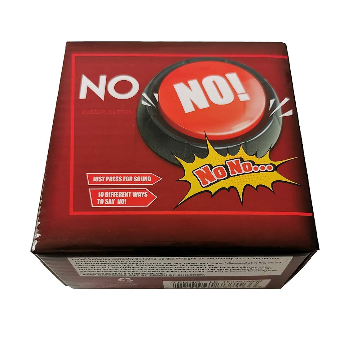 Joffreg NO Sound Button - Medium Red Plastic Mute Device