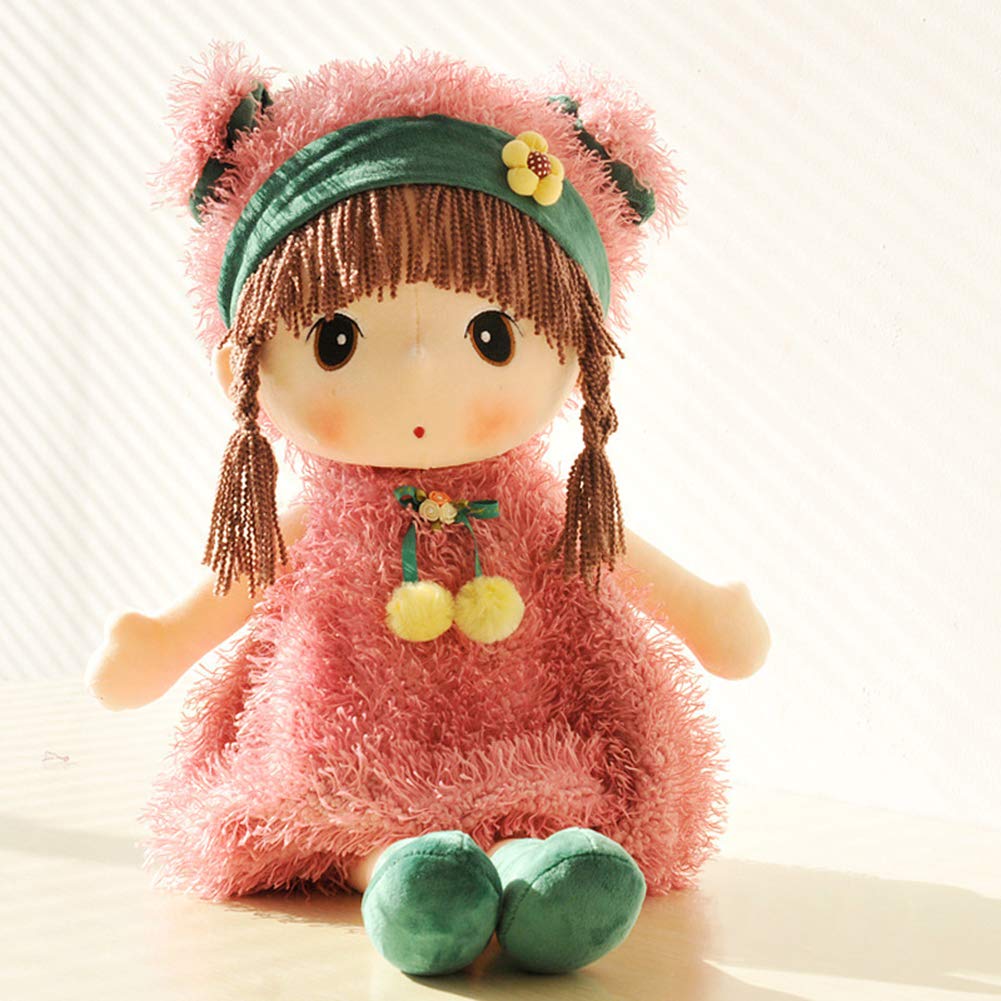 Plush Baby Doll Girl With Clothes, 17.7 Sweetheart Rag Doll Cozy Cuddle Soft Baby Doll For Kids Babies,Plush Stuffed Toy With Ha