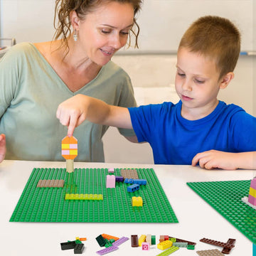 Lekebaby Classic Baseplates Building Base Plates For Building Bricks 100% Compatible With Major Brands-Baseplates 10' X 10',Age 3 And Up, Pack Of 6