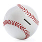 Forlong Ceramic White Baseball Piggy Bank For Boys, Sports Coin Bank, Bedroom Decor Money Box-5.9 Inch