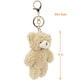 Zitokin Bear Plush Keychain Toys For Kids With Purple Heart 5'' Inch Stuffed Teddy Plushie Backpack Purse Pendant Gift For Girls