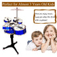 Skloer Kids Drum Set Toddler Instrument Set Educational Percussion Stimulating Children’S Creativity Drum Set For Kids Boys And Girls Blue