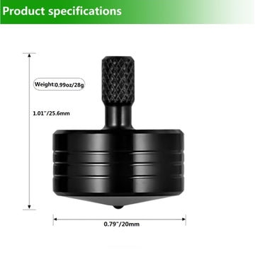 CHEETOP Stainless Steel Spinning Top  Precision Mini Desktop Gyroscope  Kill Time Reduce Stress ADHD Toys  Perfect Balance Gyro (Black Style 4)
