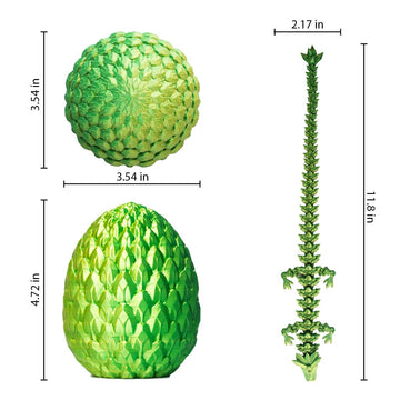 Aumeiller 3D Printed Dragon, Beautiful Flexible Crystal Dragon, Fidget Toy For Birthday Gift For Kids And Adults (Laser Yellow G