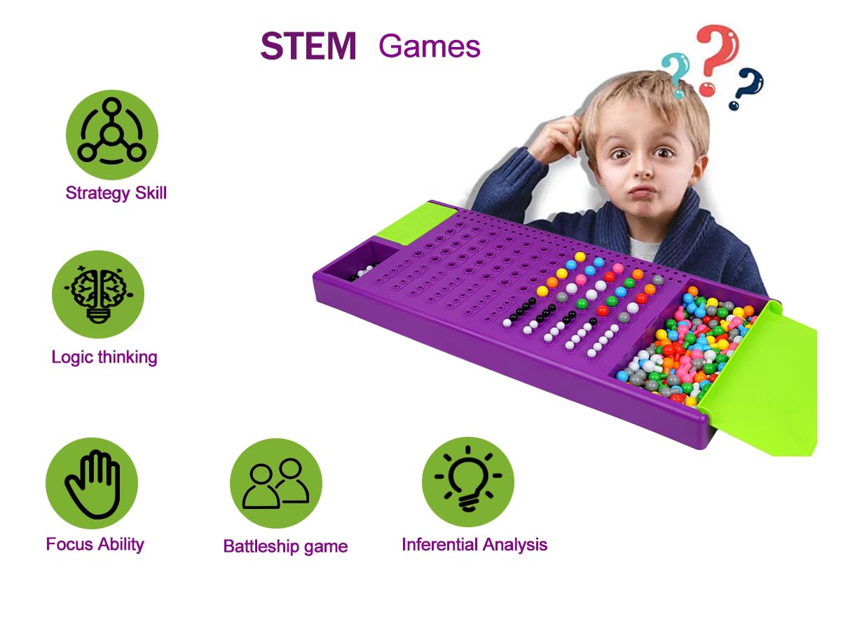 Jixin Xyzhi Code Breakers STEM Board Game - Purple, Plastic, 14x5.5x0.1 inches, Logic Development Toy for Ages 8+ and Adults