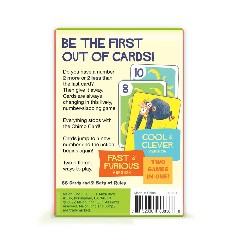 Melon Rind Math Game - Jump 2 Card Game for Kids, Fun Learning Multiples of 2, Multicolor, Ages 6+, Model 2024-10