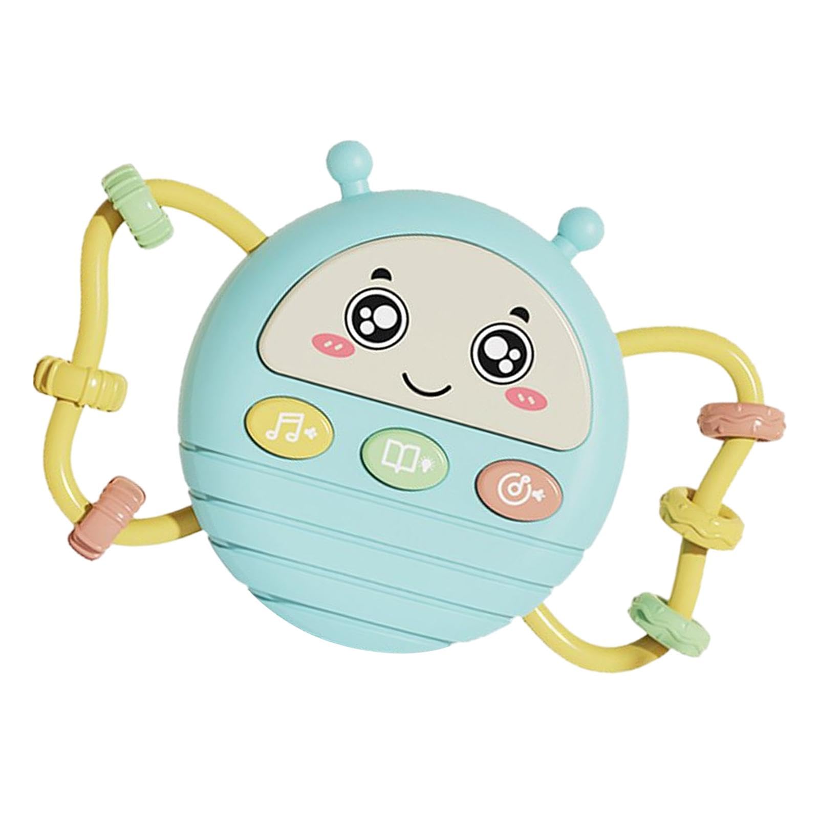 Ilsmysutra Musical Toys With Lights Sensory Games Cute Handbell For Toddler Girls Boys Drum Blue