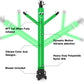 Mounto 8Ft Inflatable Waving Man Fly Puppet Dancer With Blower (Green)