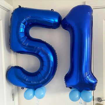 Navy Blue 15 Balloon Numbers,40 Inch Dark Blue 15 Or 51 Birthday Balloons Large Foil Mylar Balloons Number 15 For Birthday Party Anniversary Decorations