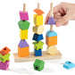 Fashion My Day Montessori Toy Set Interaction Game Shape Sorter Wooden Beads Sequencing Toy