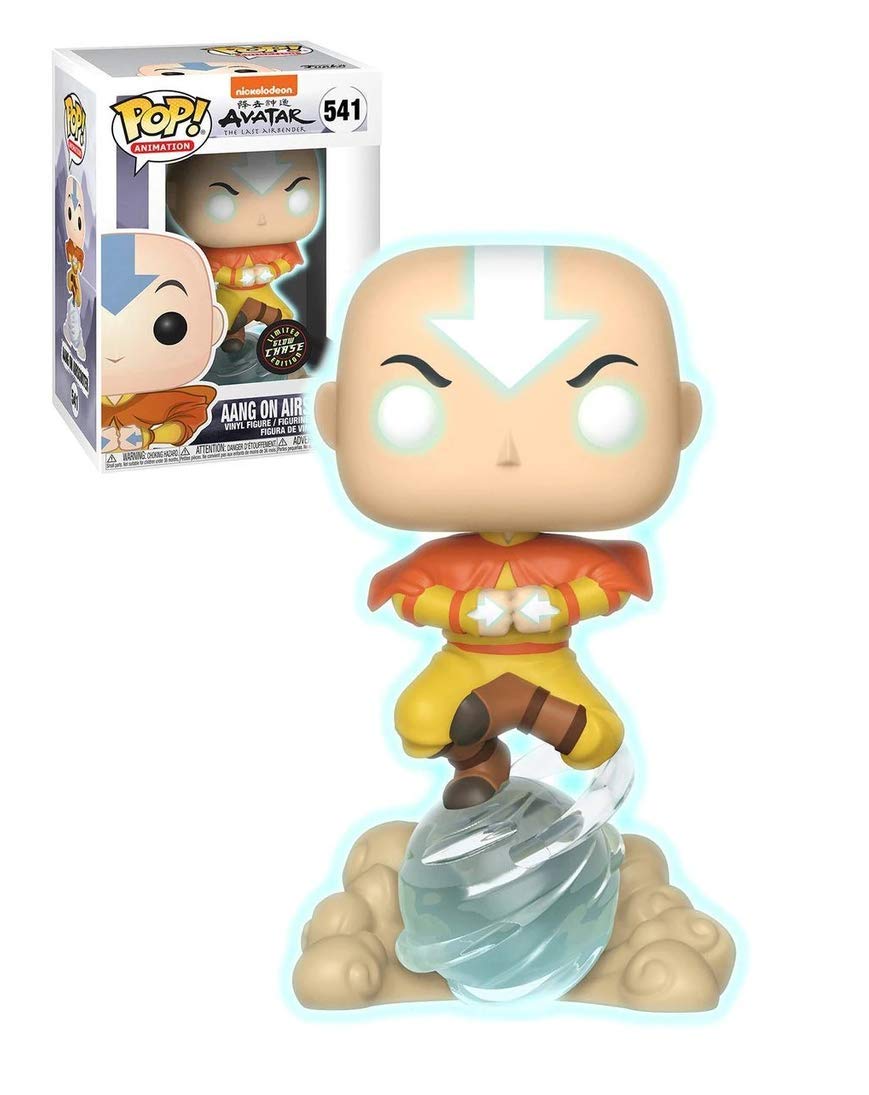 Funko Pop! Avatar The Last Airbender Aang On Airscooter Glow In The Dark Gitd Chase Special Edition Sticker Figure