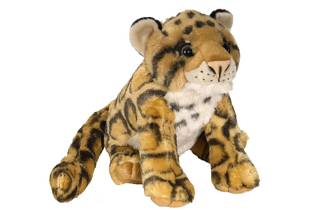 Wild Republic Clouded Leopard Plush Toy, 12" Cuddlekins Stuffed Animal, Multi Color, Soft Polyester
