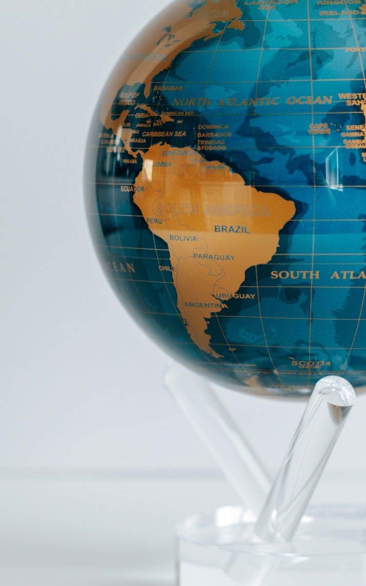 Mova Globe Blue And Gold 6''