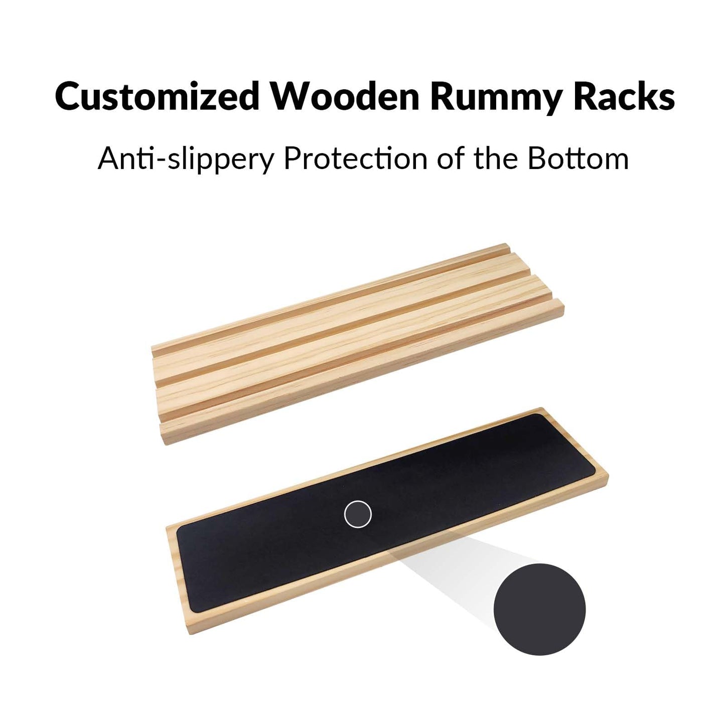 MIDOLITE Rummy Cube 8 Player Edition with 8 Wooden Racks, Rummy Cube Game with Case 8 Players with Portable Case 214 Tiles Rummy