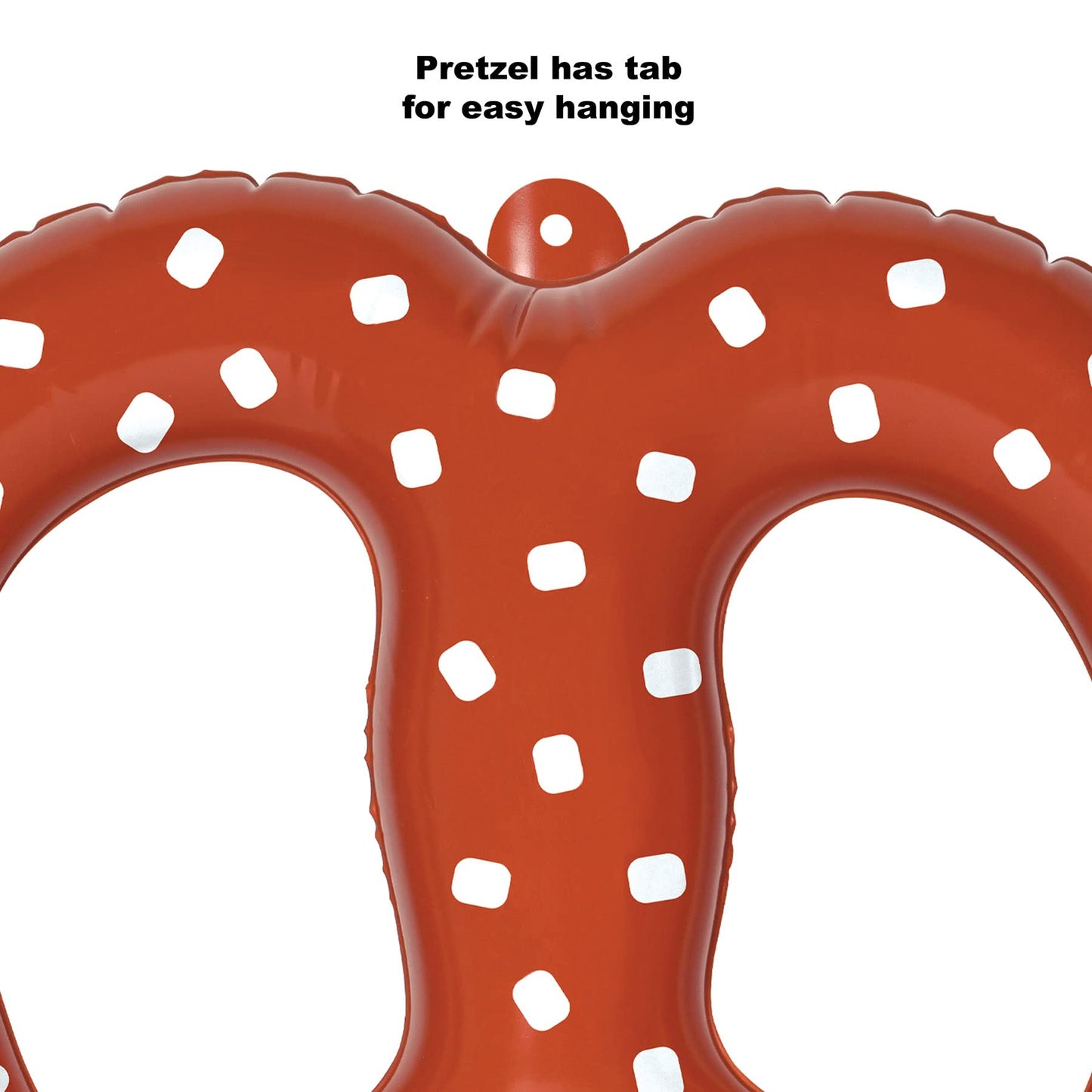 Beistle 15 6 Piece Inflatable Bavarian Pretzels for German Theme Oktoberfest Party Decorations, 15.5 x 14.5, Brown/White
