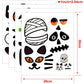 DECYOOL Halloween Pumpkin Decorating Stickers - 46 Pieces, Multicolor, Paper, Includes 30 Small Face Stickers for Kids, DIY Treats Party Favors