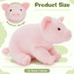BENINY Pig Plush Toy Set, Large 16" Mommy Pink Pig with 4 Baby Piggies, Soft Polyester Stuffed Animals for Kids and Girls