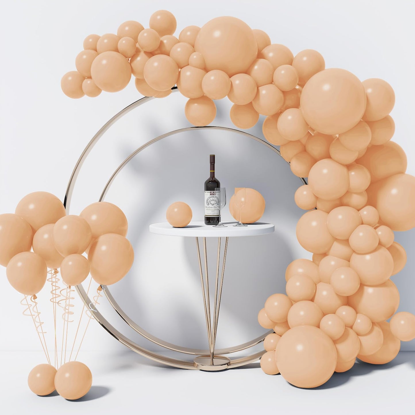 130Pcs Nude Balloons Different Sizes 18'' 12'' 10'' 5'' Balloon Garland Arch Kit Perfect For Birthday Party, Graduation, Baby Sh