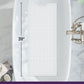 Dexi Bath Tub Shower Mat Non-Slip 16 X 39 Extra Long Bathtub Mats, Suction Cups, Drain Holes, Machine Washable Bathroom Mat, Whi