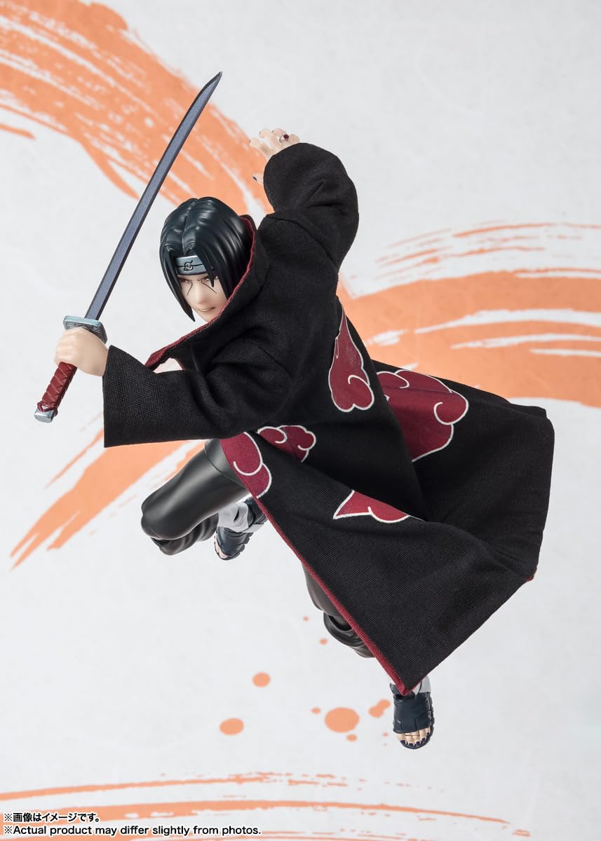 TAMASHII NATIONS S.H.Figuarts Itachi Uchiha NARUTOP99 Edition Action Figure, Polyvinyl Chloride, 6.3"