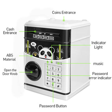 Electronic Piggy Bank For Girls Boys, Money Bank With Password Cute Atm Piggy Bank Coin Can, Auto Scroll Paper Money Saving Box, Best Toy Gifts For Kids Children