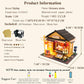 Spilay DIY Miniature Dollhouse Kit with Wooden Furniture Handmade Japanese Style DIY Dollhouse Kit with Dust Cover & LED 1:24 Scale Creative Room Gift Idea for mature-themed Teenager Lover(Grocery Store)