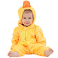 Lonulain Unisex Baby Animal Costume Pajamas, Infant Flannel Hooded Halloween Romper Cosplay Costume/Homewear/Sleepwear (Duck,12-