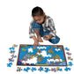 eeBoo: World Map 100 Piece Puzzle  Provides Wanderlust to All Ages  100 Glossy Pieces That Fit and Snap Together with Ease  Includes a Legends and Icons Glossary  Perfect for Ages 5 and up