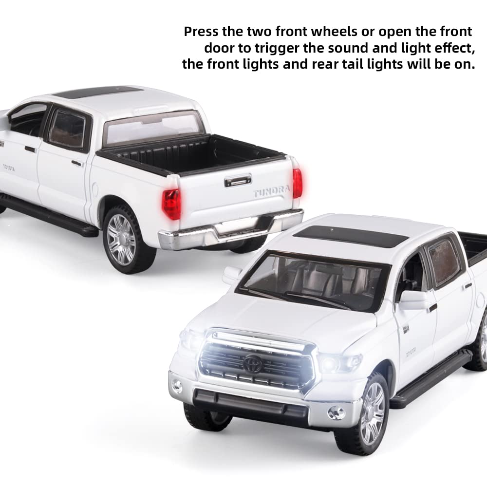 OANMYJJO Toy Pickup Trucks for Boys 1/32 Tundra Diecast Cars Model