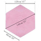 Wershow Hexagon Coral Rug - Ultra Soft Carpet For Princess Castle Playhouse Bedroom Length 55'' Girls Anti-Slip Bottom Play Mat