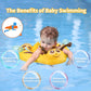 Free Swimming Baby Inflatable Pool Float Ring, Bumble Bee Swim Trainer for Ages 3-48 Months, Yellow, Large