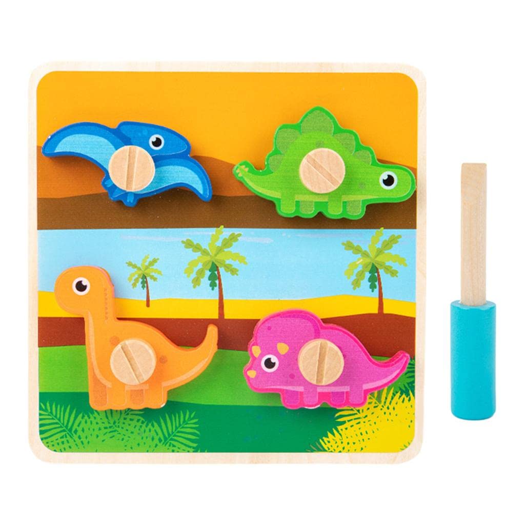 Jazzy Pearls Wooden Puzzle Montessori Toy Early Learning Educational Toys Dinosaur|Toys & Hobbies | Educational|1Set Matching Ga