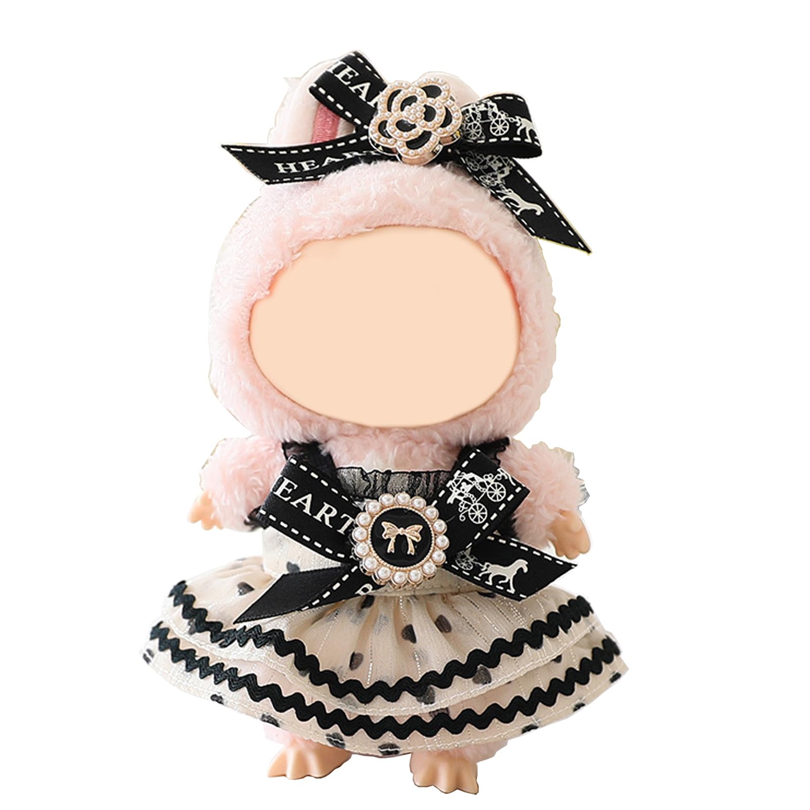 QIUTIMIY Clothes for Doll 17cm Doll Clothes 2-Piece-Set Doll Clothes enhanced Doll Outfit with Accessories-Birthday Hairpin+Dress(NO Doll Included)