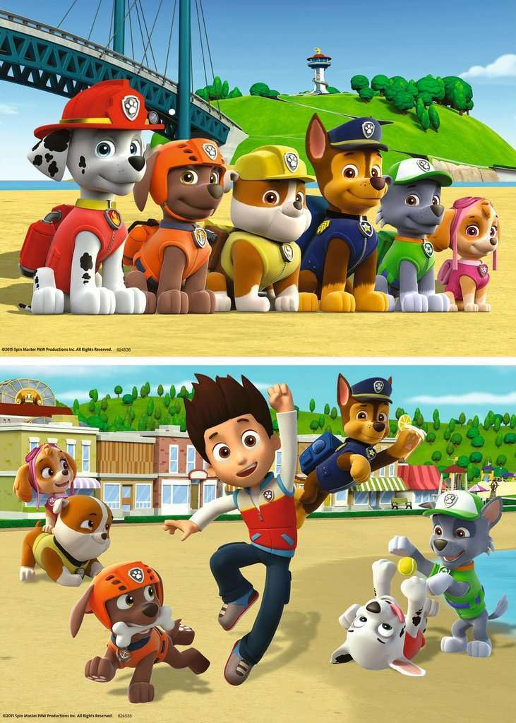 Ravensburger Paw Patrol Jigsaw Puzzle - 2 x 24 Piece, Multicoloured, Cardboard, Model 09064