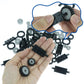 City Car Wheels Tires Axles Kits Set, 70Pcs Vehicle Truck Parts Classic Pieces Accessories, Bulk Bricks Sets Construction Toys