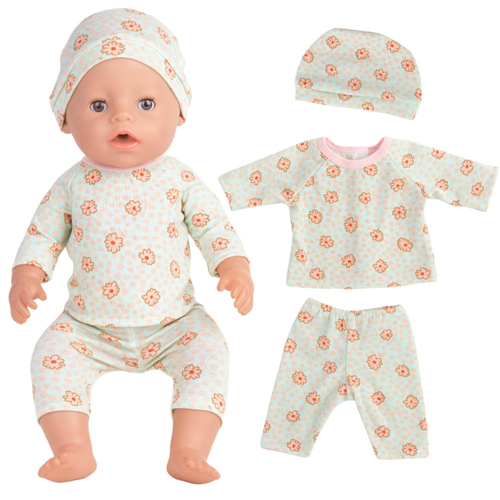 Sweet Dolly Doll Clothes New Born Baby Doll Clothes, Coat, Pajamas, Bodysuits Outfits For 14 Inches To 18 Inches Dolls, 15 Inch