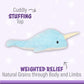 Warm Pals - Nori The Narwhal - 1.5Lbs - Cozy Microwavable Lavender Scented Plush Toys - Heated Stuffed Animal - Heatable Coolabl