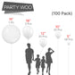 Partywoo White Balloons, 100 Pcs Matte White Balloons Different Sizes Pack Of 36 Inch 18 Inch 12 Inch 10 Inch 5 Inch White Balloons For Balloon Garland Or Balloon Arch As Party Decorations, White-Y13