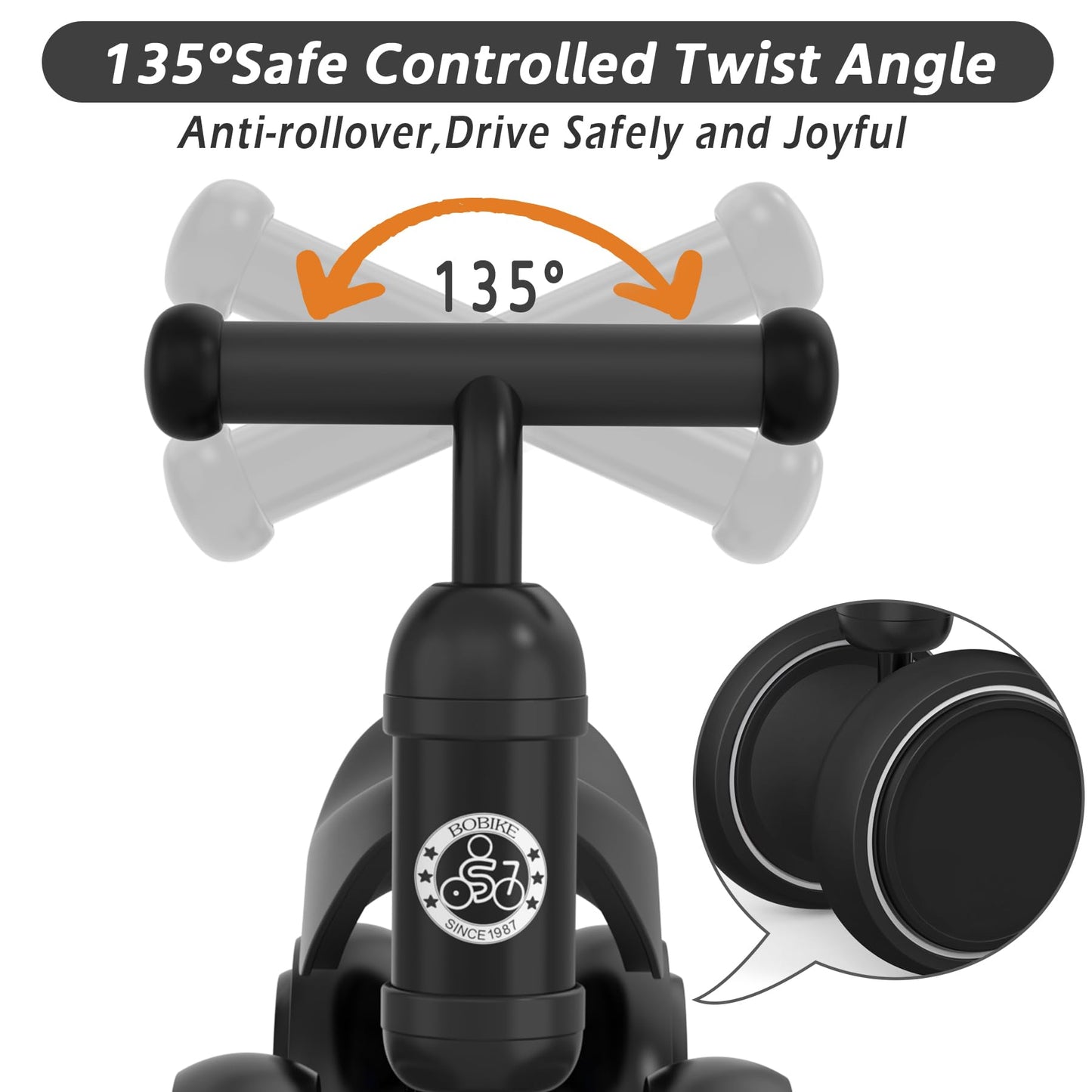 Baby Balance Bike Toys For 12-36 Months Kids Toy Boy And Girls Gifts Toddler Best First Birthday Gift Children Walker No Pedal Infant 4 Wheels Bicycle (Classic, Black)